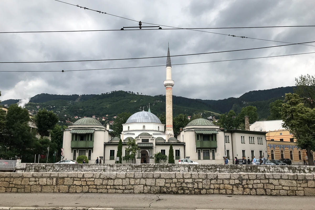 The oldest mosque built during ottoman times but damaged in the war. Turkey paid to have it rebuilt.