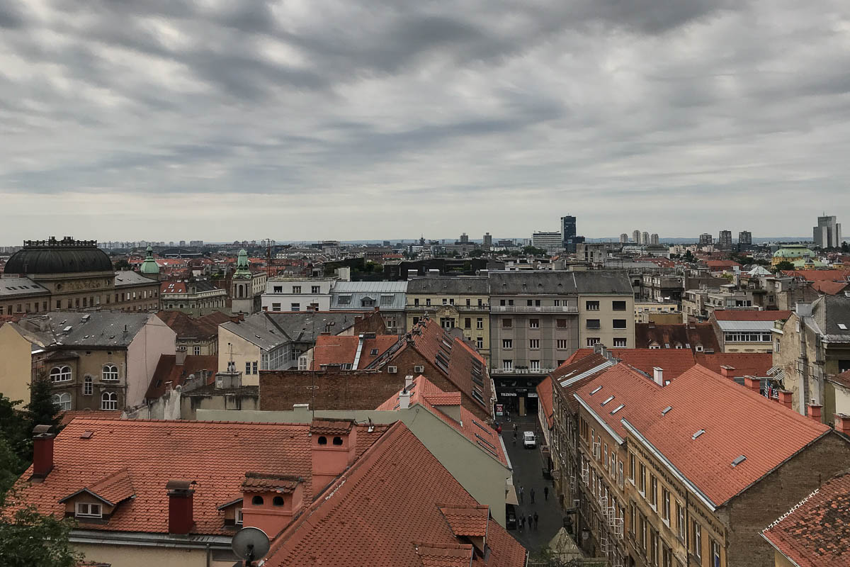 View from upper town into lower town