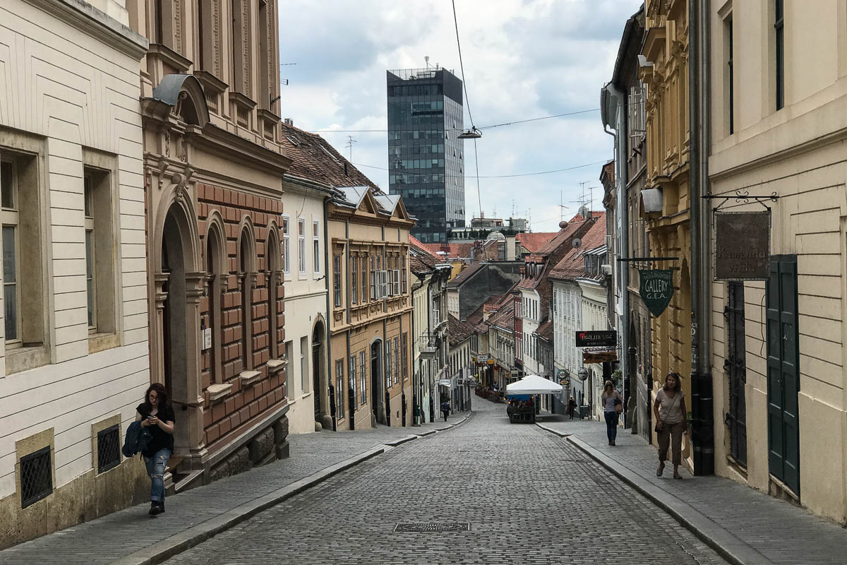 Radićeva looking from the upper town into lower town