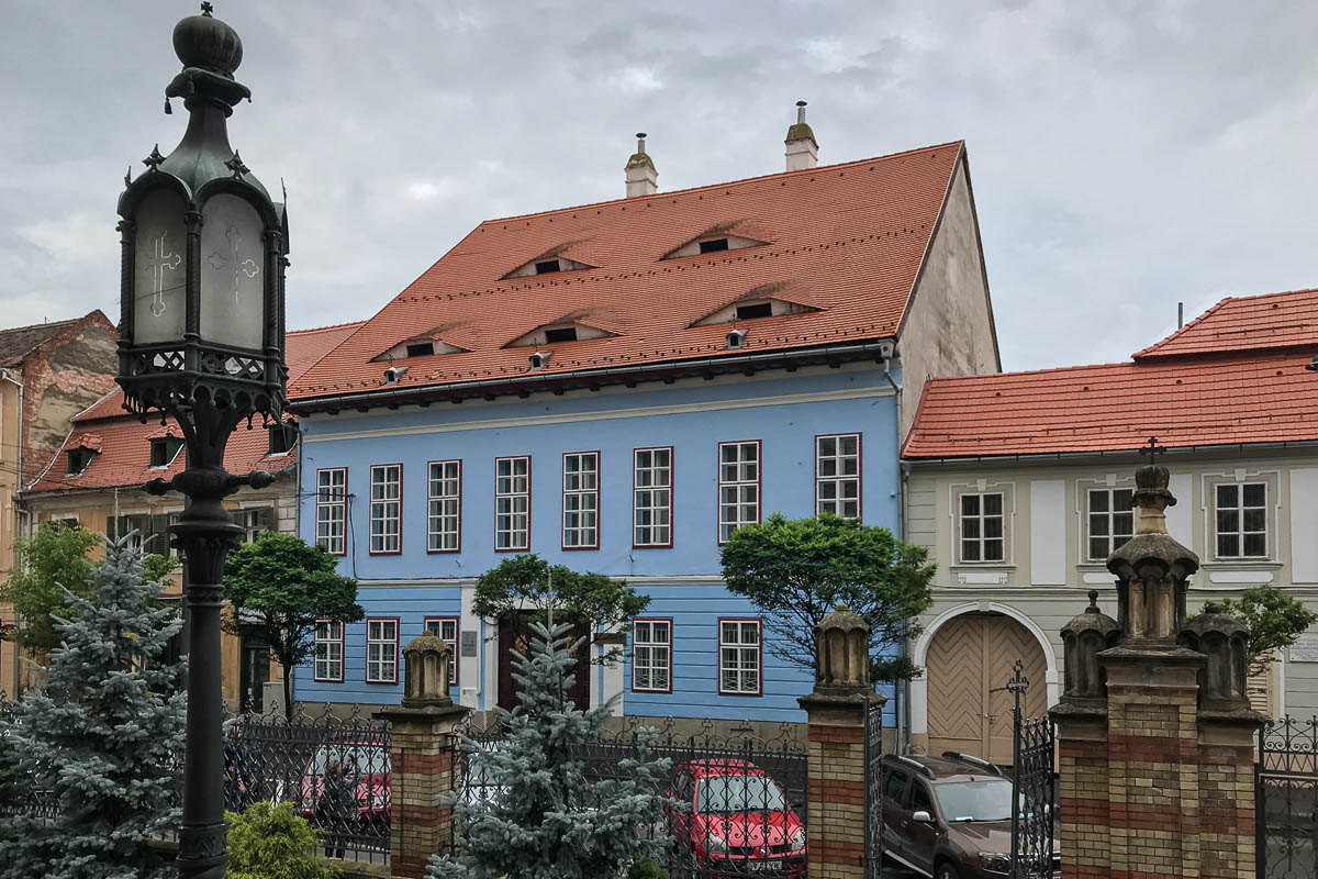 Typical upper town house with eyes