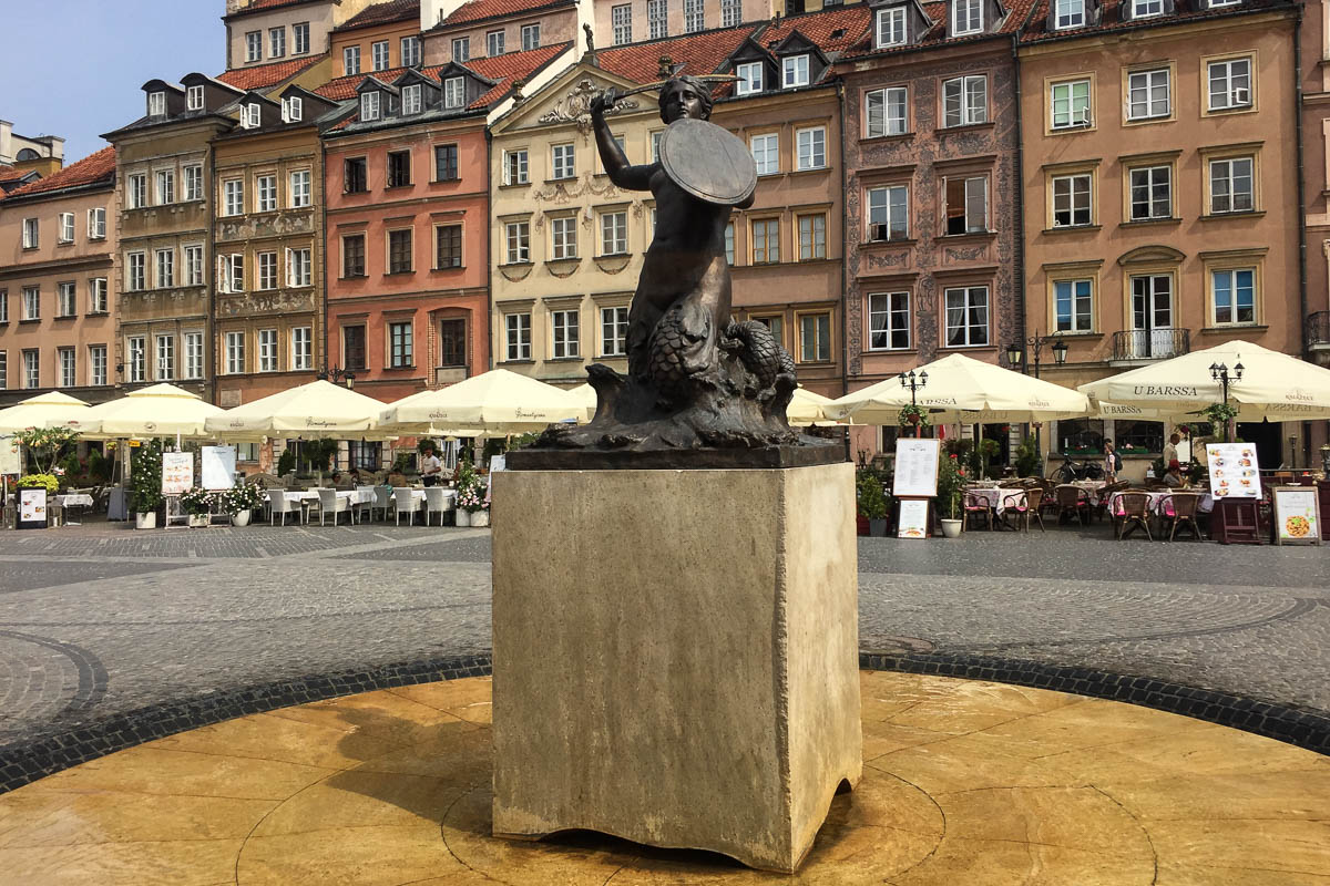 The warrior mermaid is the symbol of Warsaw