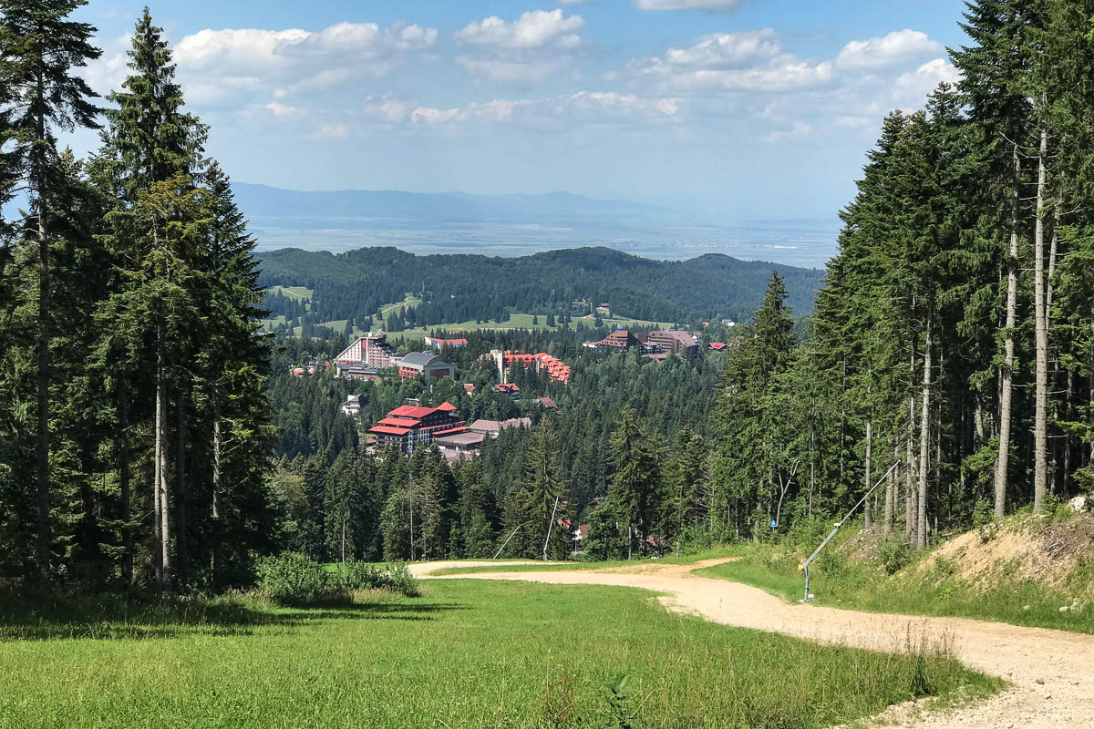 Poiana Brasov downtown from above