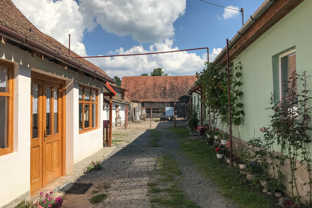 The farmhouse courtyard