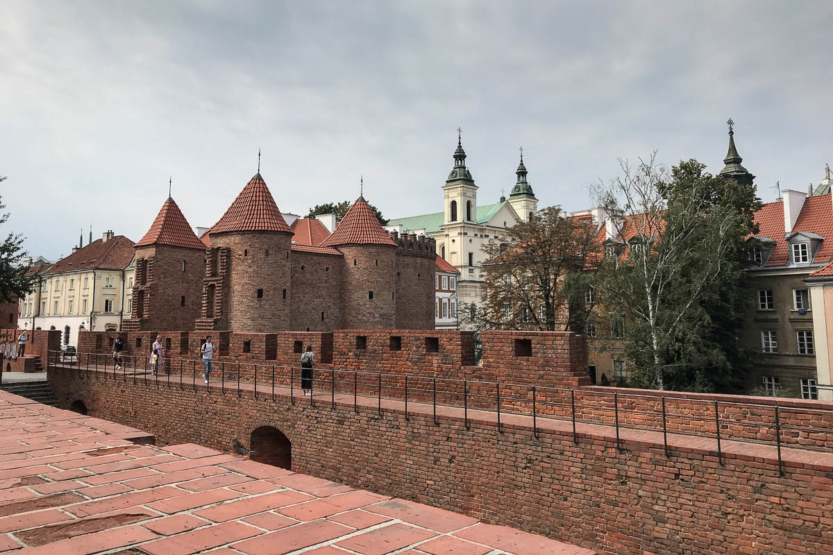 Warsaw's reconstructed old walls