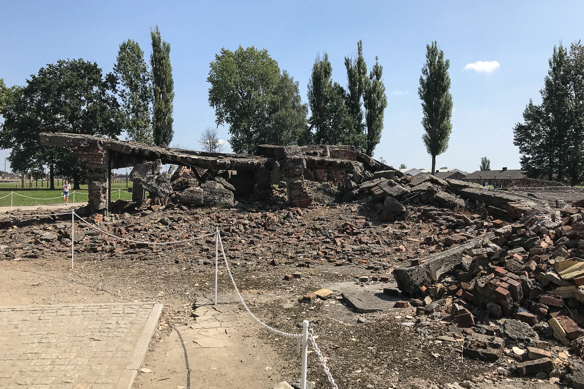 Crematorium destroyed by the Nazi's before retreat