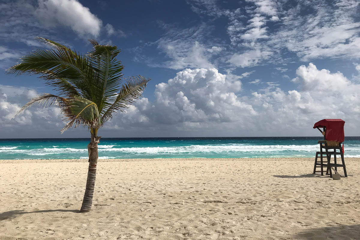 View from our pool chairs at the Westin Lagunamar in Cancun