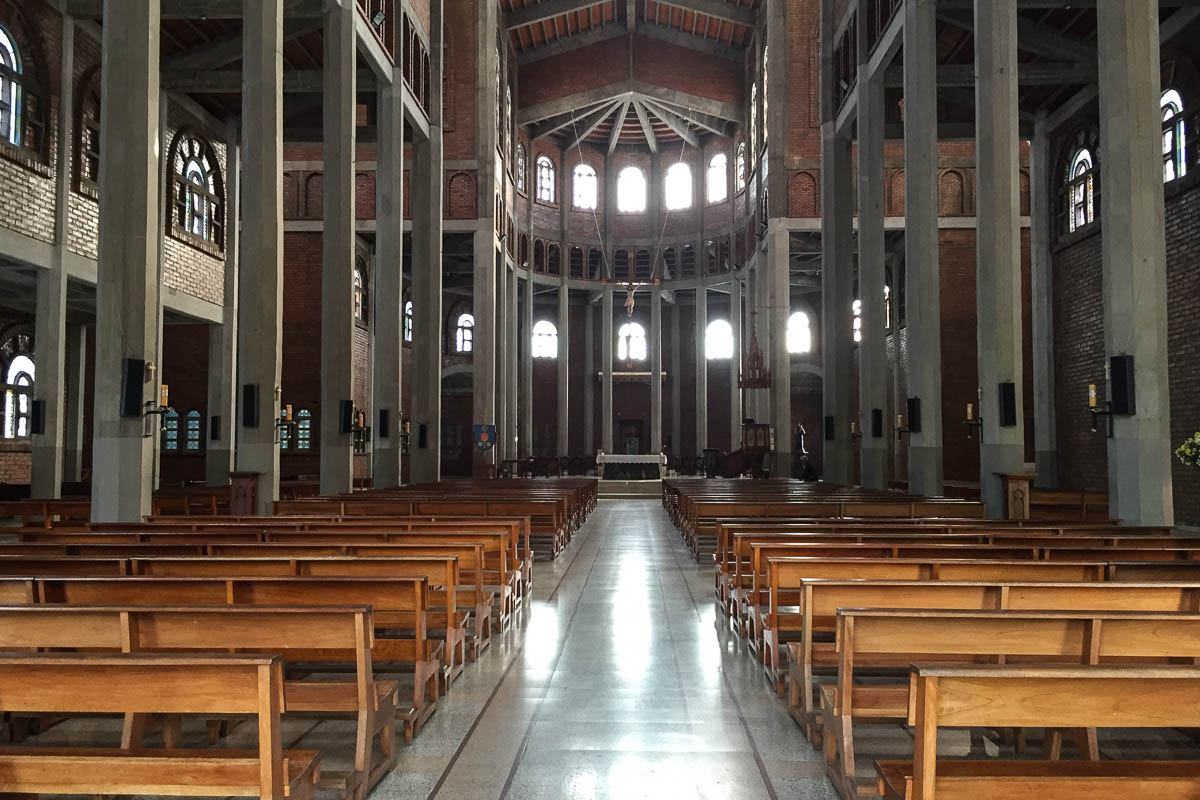 Inside the cathedral