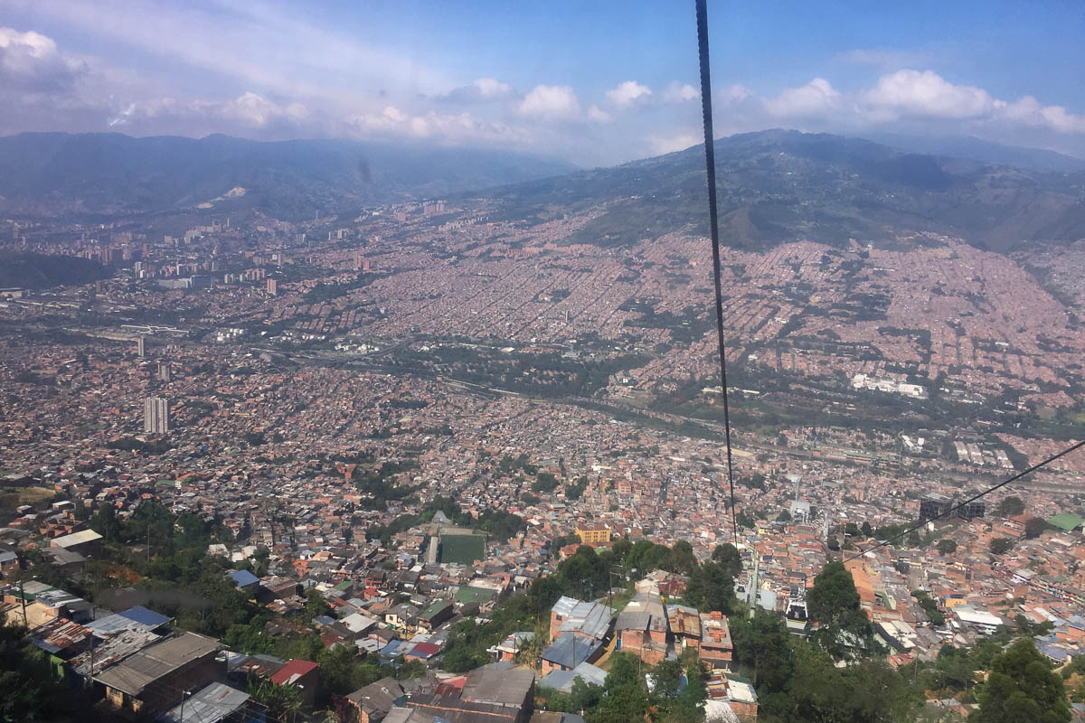 View of Medellin from the Metrocable