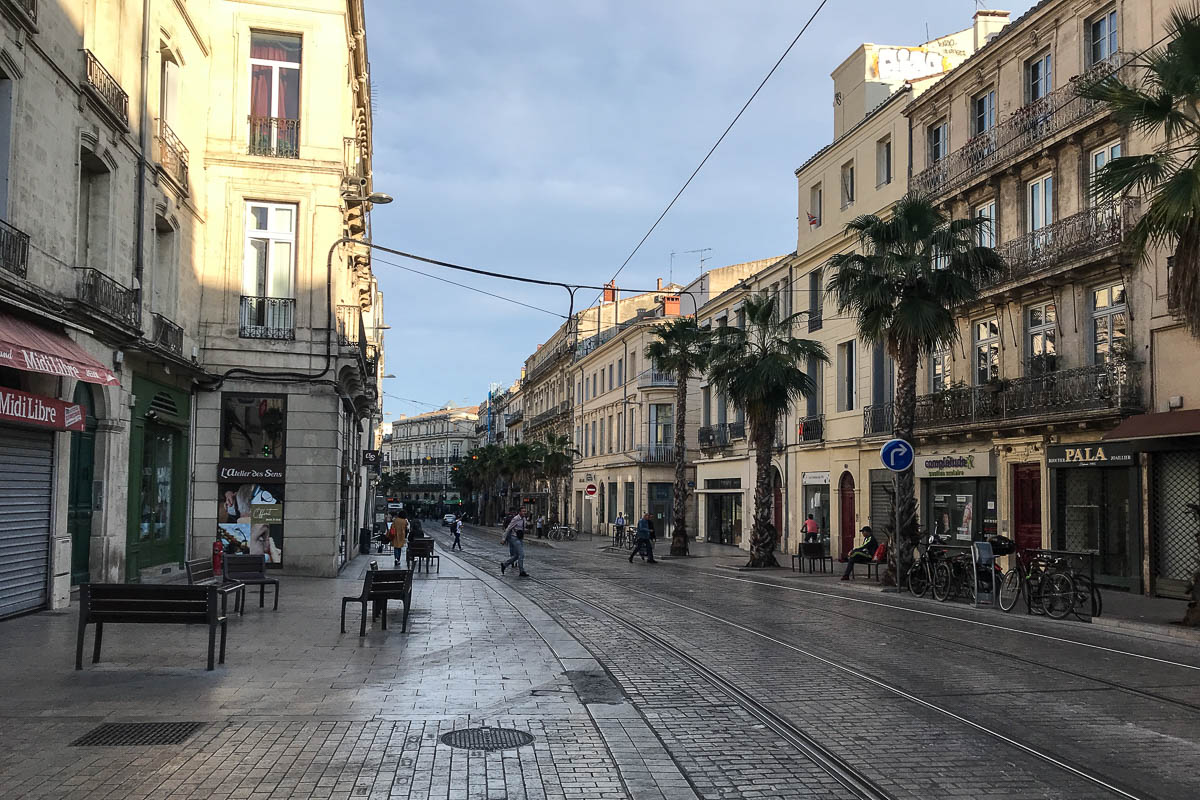 Main street in Les Arceaux 