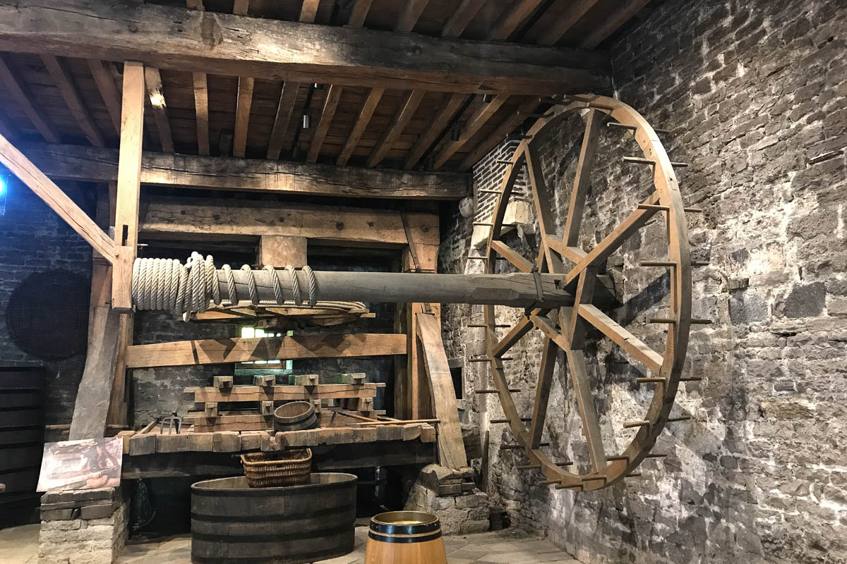 Original wine making equipment. They use this whenever they have a milestone. About ever 5 years