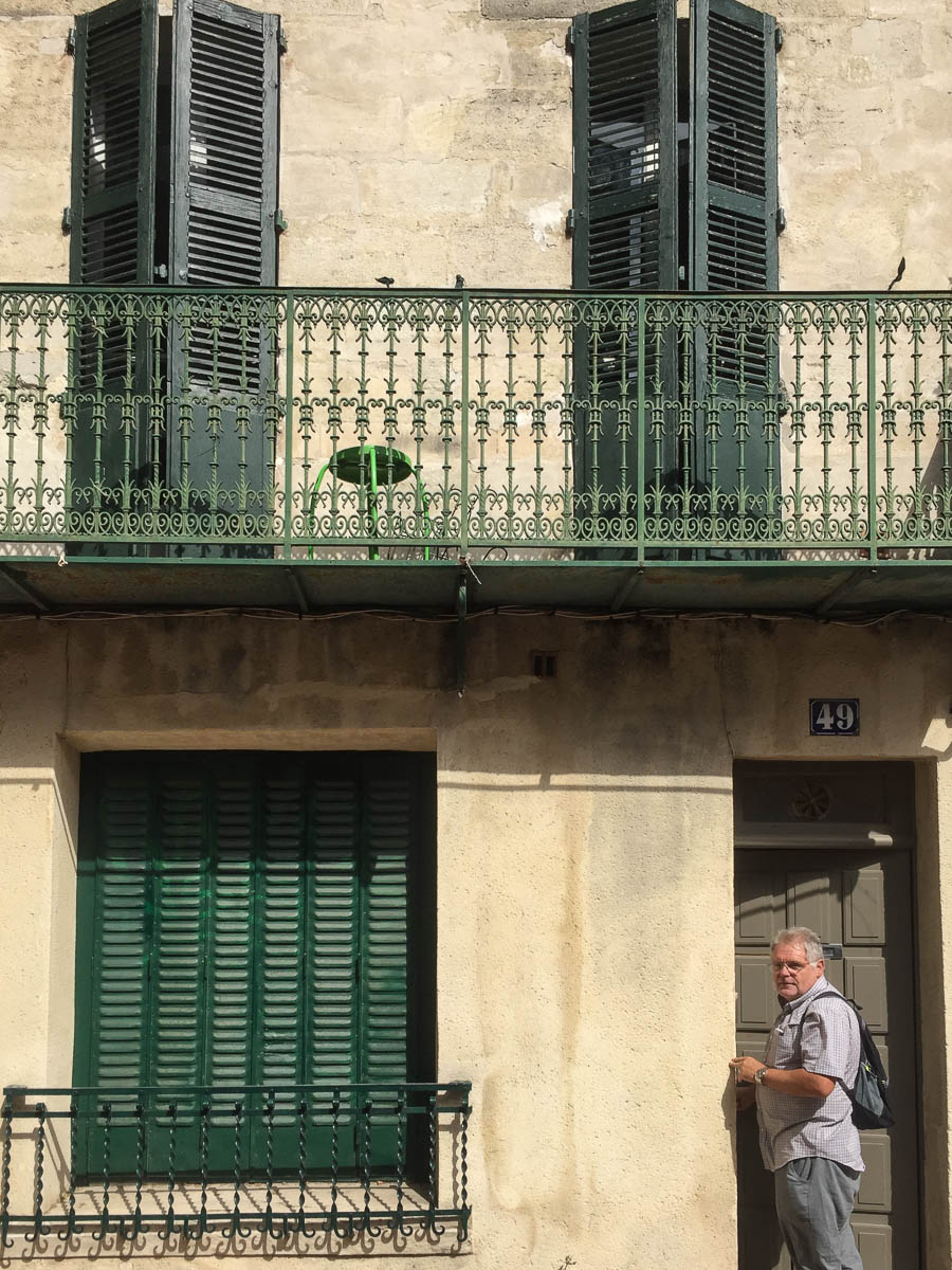 Outside of our apartment in Avignon