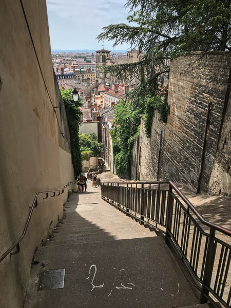 Then we hit the stairs, luckily their was a handrail