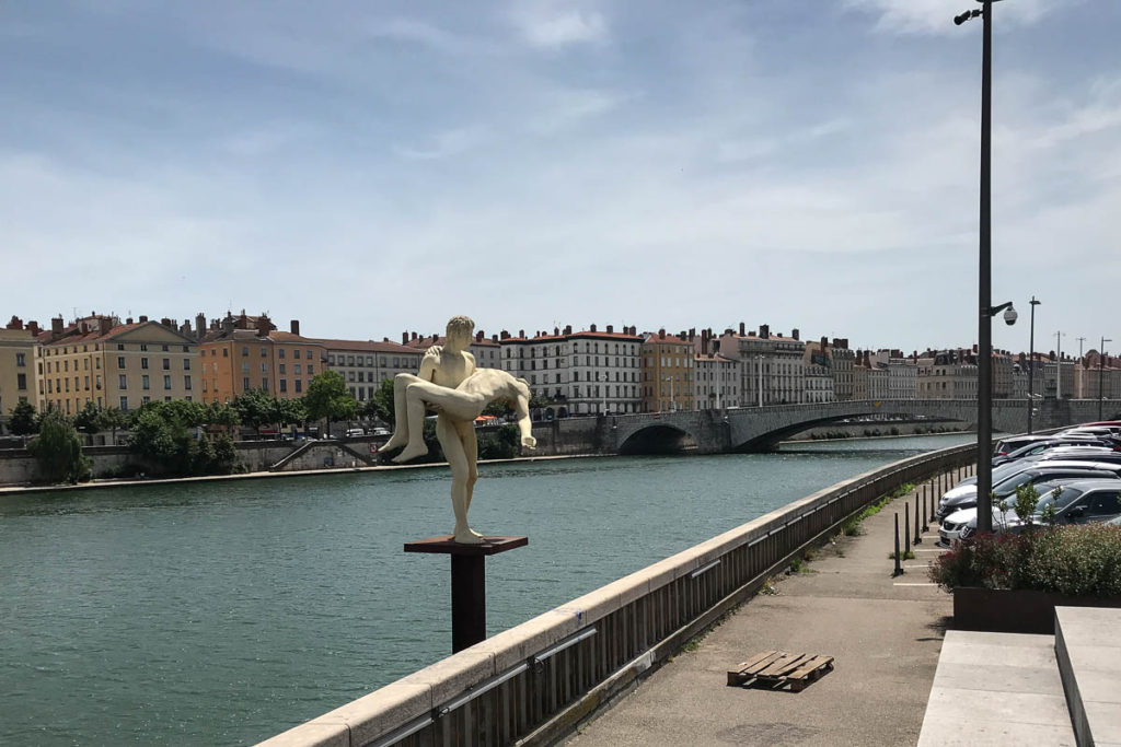 Looking over the Saone towards the Presqu’ile 