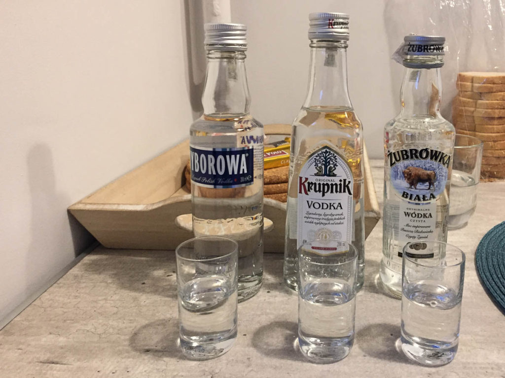 Our favorite Polish Vodkas. The Wyborowa is available for a bargain price at Trader Joes