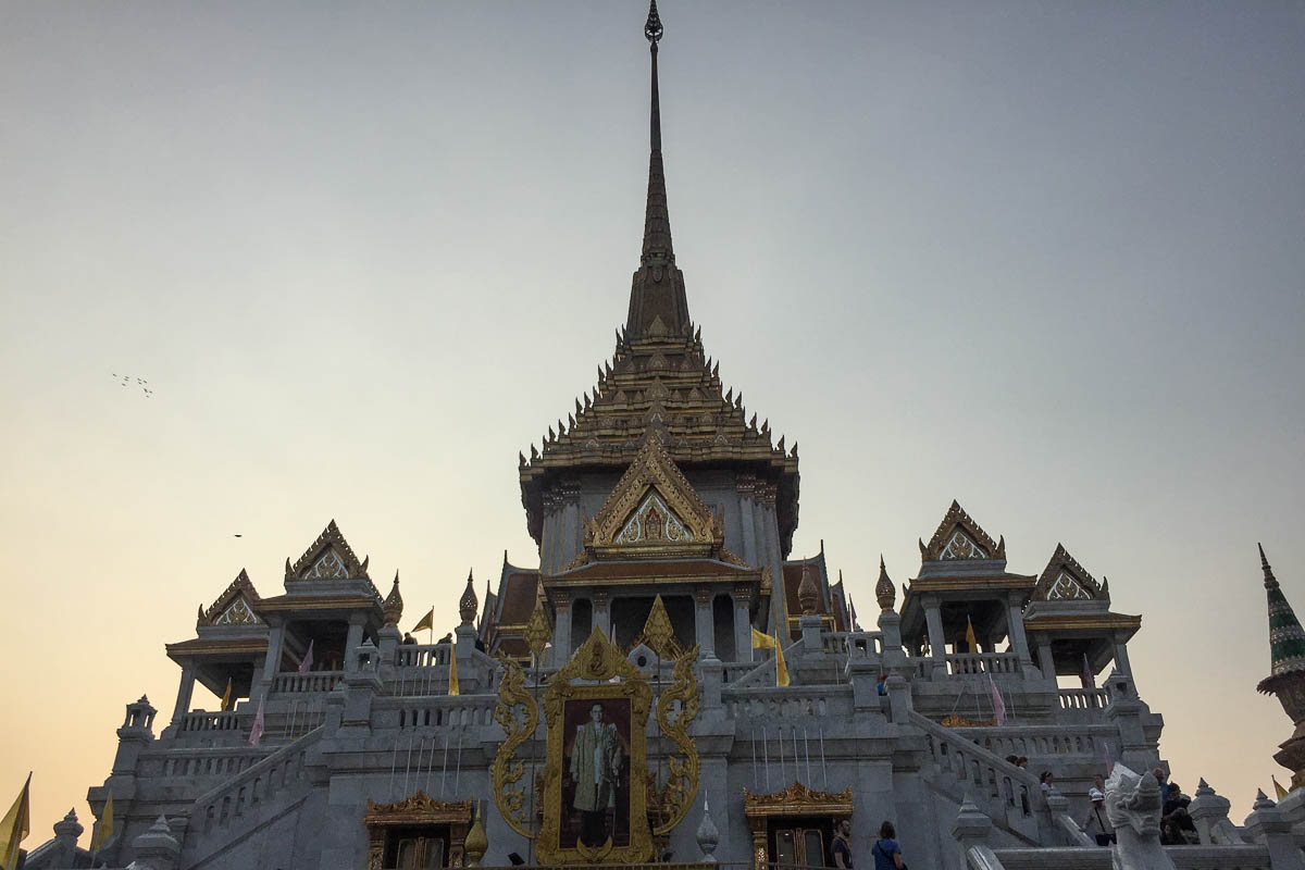 Outside the Golden Buddha temple as close as we got