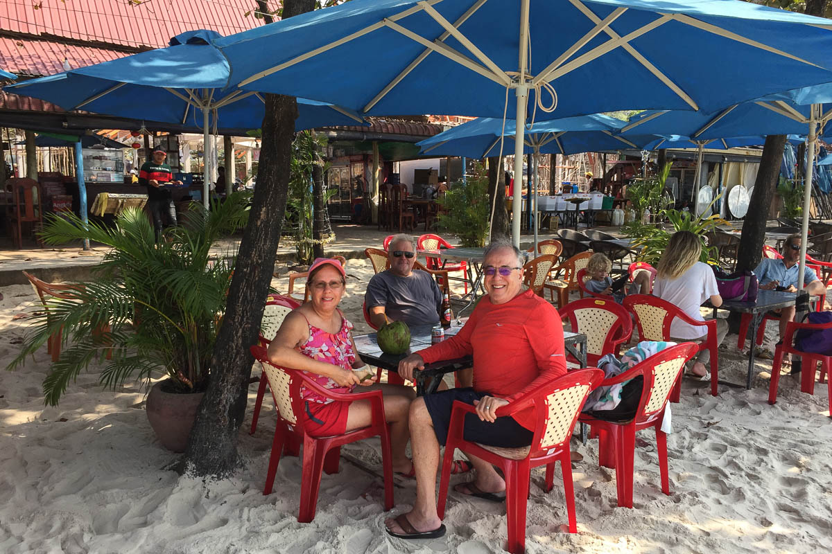 Chilling on the beach with Raul and Angela