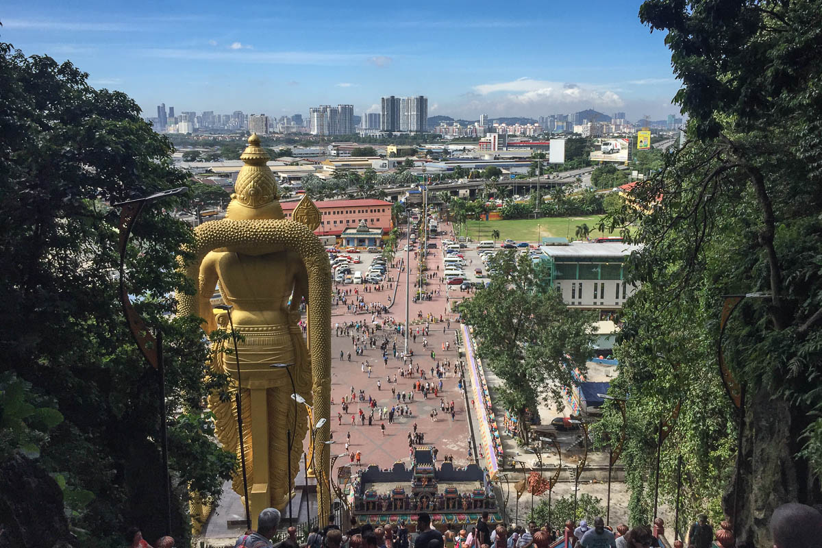 View from the top of Batu Caves