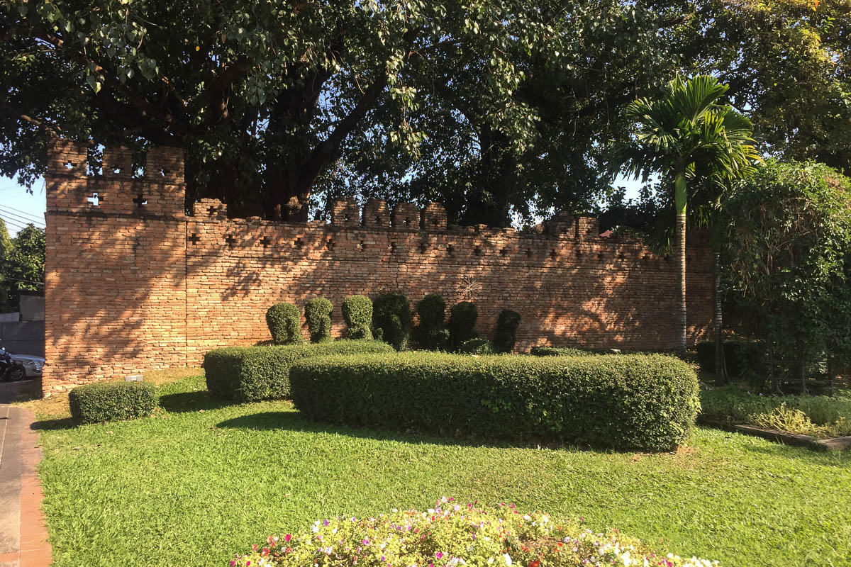 Sections of the wall around the old city are still visible