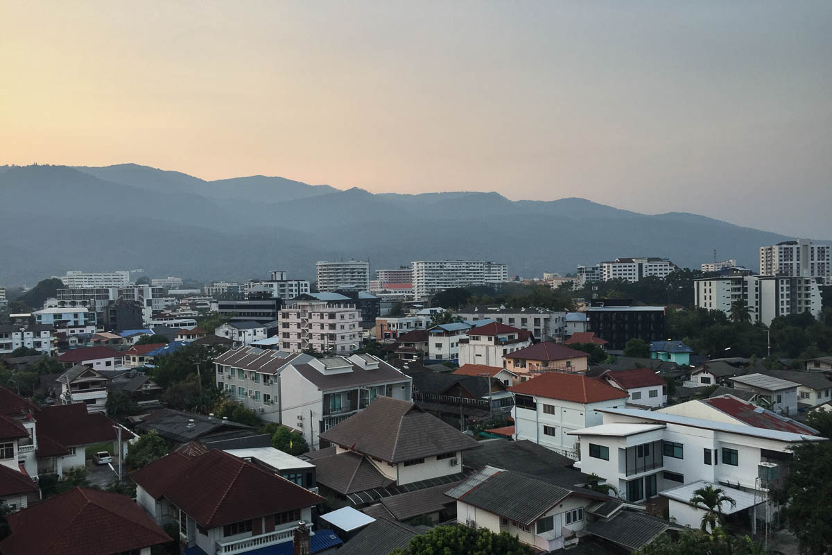 View of Chiang Mai from our first apartment