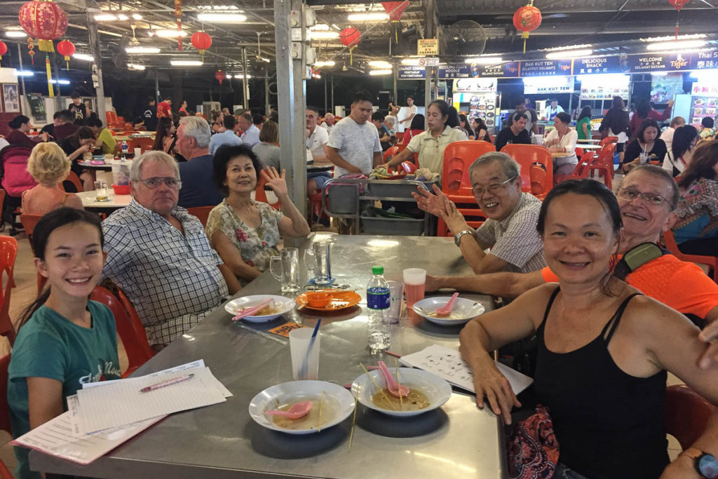 Dinner at their local hawker market