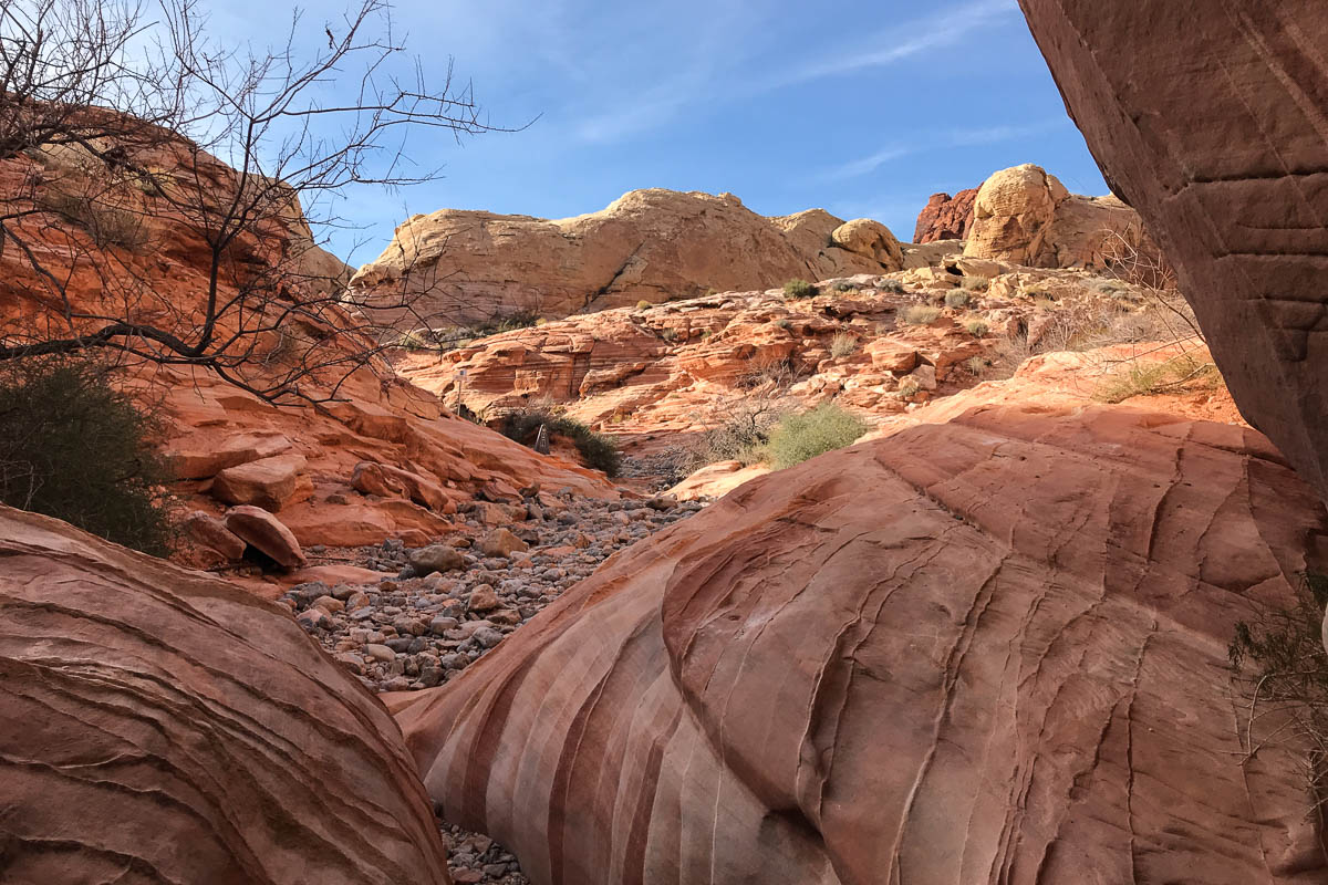 On a hike at Valley of Fire